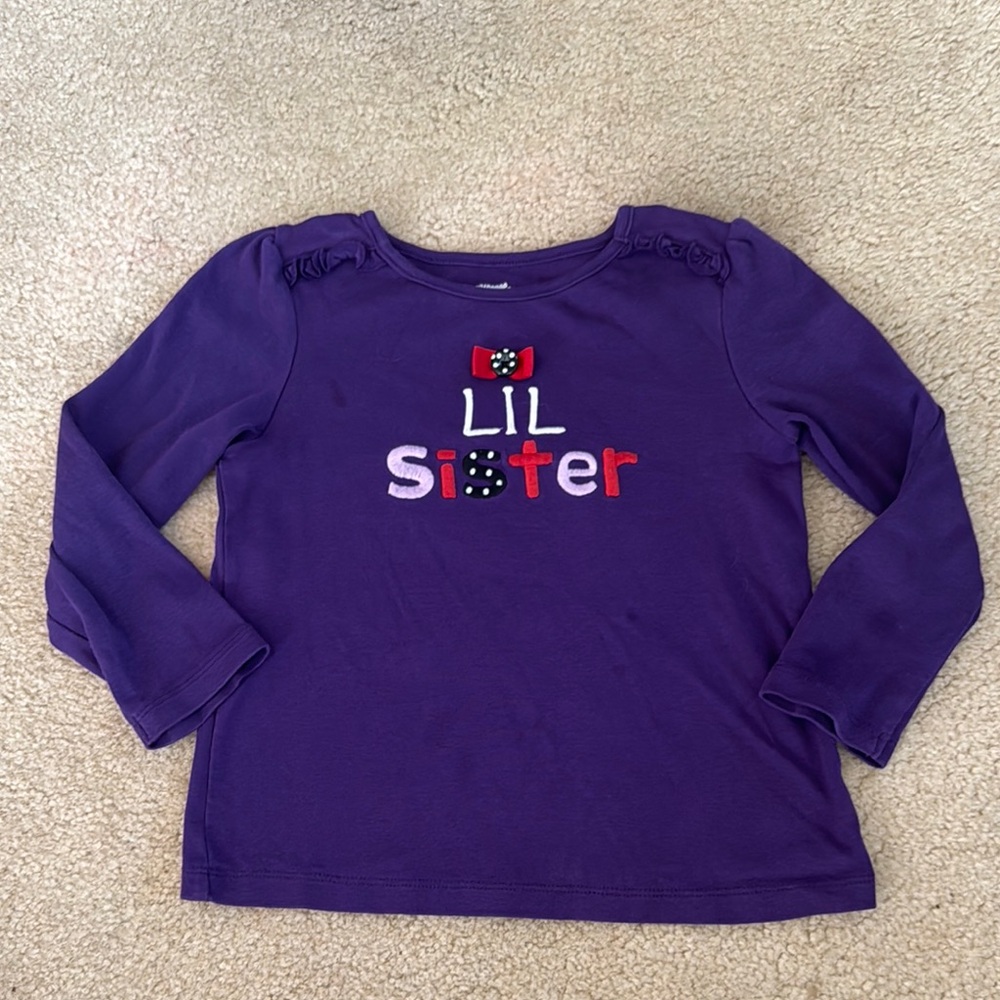 Gymboree “Lil Sister” Long Sleeve Tee 5T